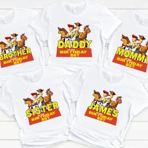 Personalized Toy Story Birthday Family Shirt Cowboy Shirt