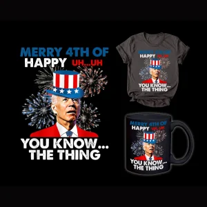 Funny Joe Biden Merry 4th Of You Know..The Thing 4th Of July PNG