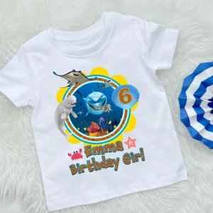Personalized Finding Nemo and Dory Birthday Shirt