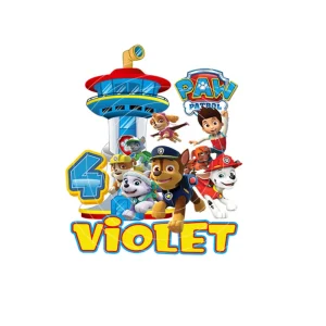 Paw Patrol: Congratulations Violet on Your 4th Birthday Digital File