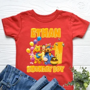 Personalized My First Birthday Winnie The Pooh Birthday Shirt