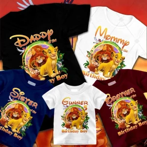 Personalized Lion King Birthday Shirt with Custom Name and Age