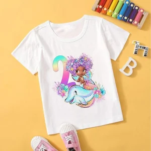 Personalized Little Mermaid 2nd Girls Birthday Shirt