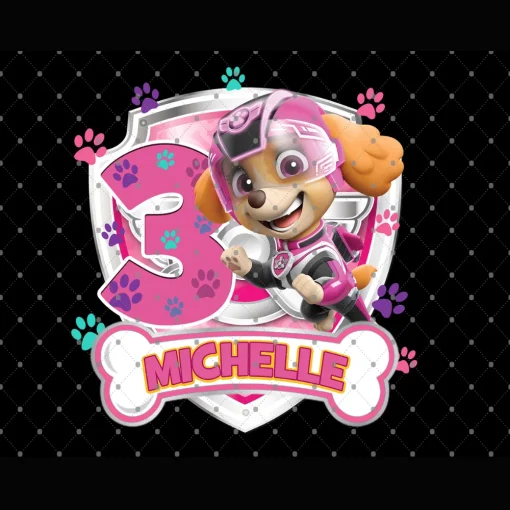 Paw Patrol: Congratulations Michelle on Your 3rd Birthday Digital File