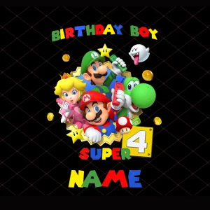 Mario Super [name]'s 4th Birthday Digital File