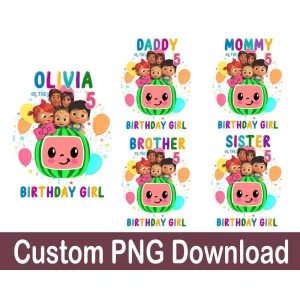 Cocomelon: Happy 5th Birthday Olivia! Family Celebration Digital File