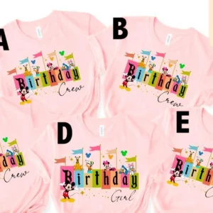 Personalized Disney Birthday Shirt Mickey And Friend For Girl