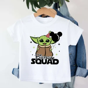 Personalized Baby Yoda Birthday Shirt Squad Gift