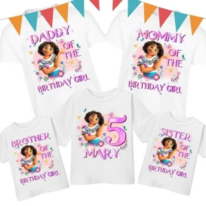 Personalized Encanto Birthday Shirt Princess theme party For 5th Birthday Girls