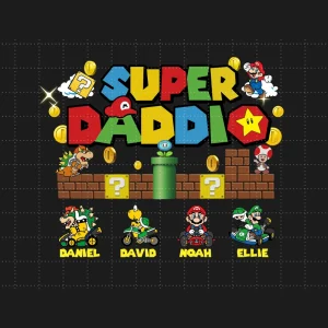 Mario Super Daddio Father's Day Digital File
