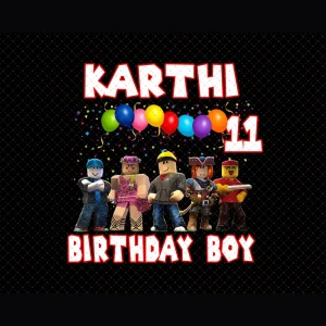 Roblox Karthi's 11th Birthday Celebrations Digital File