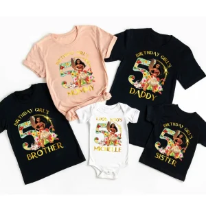 Personalized Moana Birthday Shirt Disney Moana Birthday Girl Family Matching