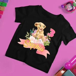 Personalized Girl's Lion King 3rd Birthday Shirt