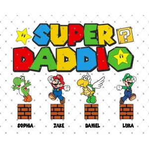 Mario Super Daddio Digital Father's Day Gift