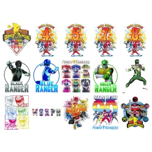 Power Rangers Birthday Invitation Digital File