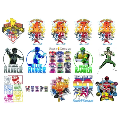 Power Rangers Birthday Invitation Digital File