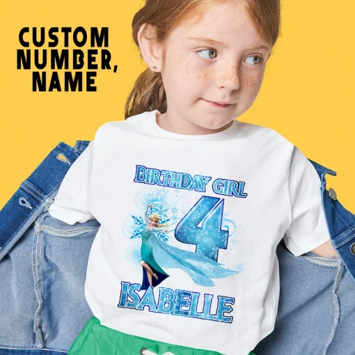 Frozen Elsa Birthday Shirt Frozen Party For Girl