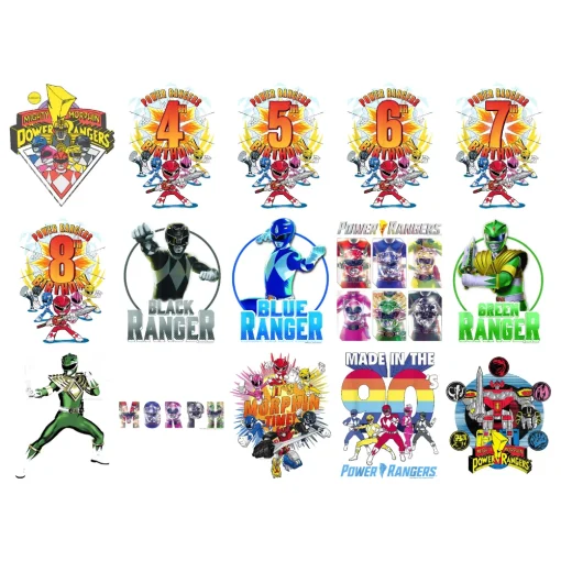 Power Rangers Birthday Party Decorations Digital File