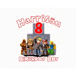 Roblox Harrison's 8th Birthday Celebration Digital Invitations