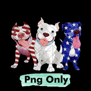 Patriotic Pitbull Celebration: Red White Blue And Pitbull Too - 4th of July PNG