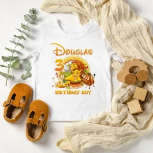 Disney Lion King Birthday Tee Perfect for Birthday Boys, Featuring Simba, Hakuna Matata