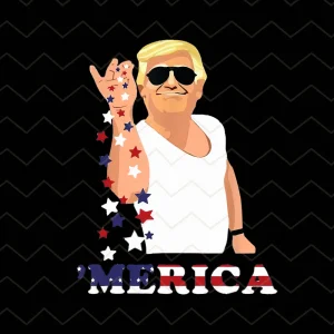 Trump Bae, Salt Bae Style Funny 4th of July Trump Salt Freedom, American Flag, American Trump PNG