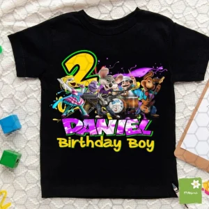 Personalized Chuck E Cheese 2nd Birthday Boy Shirt