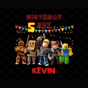 Roblox Kevin's Birthday Bash Digital Invitations and Decorations