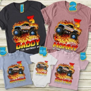 Personalized Racing Cars Shirt For Birthday Boys