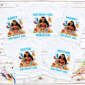 Personalized Moana Birthday Shirt Moana Maui Family Perfect Gift For Girls