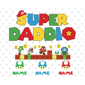 Super Daddio Mario Digital Father's Day Gift