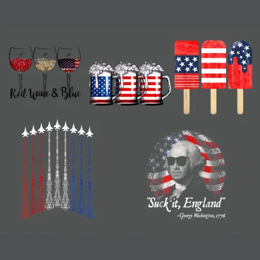 Red White Blue 4th Of July Png