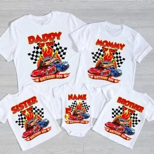 Race Cars Birthday Shirt Perfect for Cars Theme Birthday Party