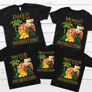 Personalized Lion King 5th Birthday Shirt Simba Party Edition for Boys and the Whole Family