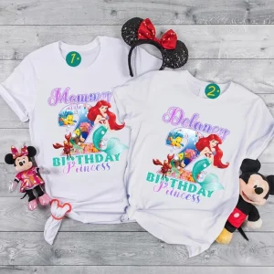 Personalized A Little Mermaid 2nd Girls Birthday Shirt