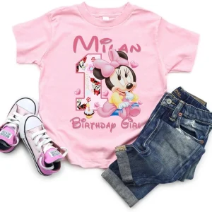 Personalized Baby Minnie Mouse Fisrt Birthday Shirt
