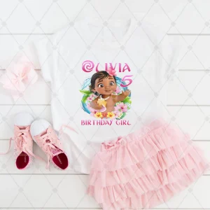 Personalized Princess Baby Moana Birthday Shirt