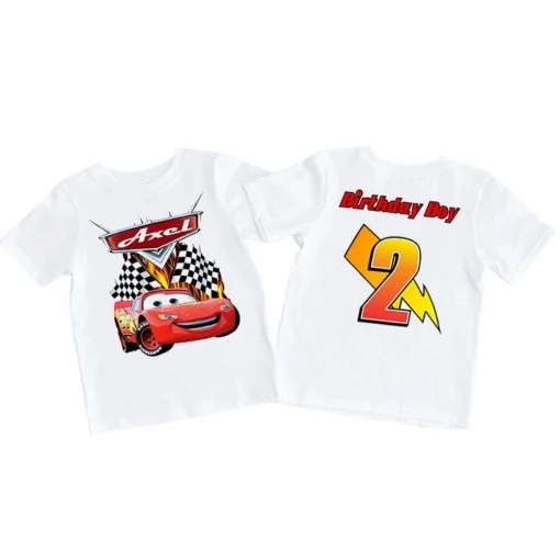 Lightning McQueen Theme Party Cars Inspired Birthday T-Shirt