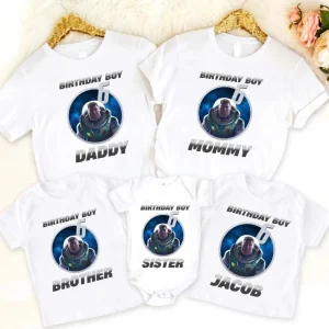 Buzz Lightyear Toy Story Birthday Shirt Custom Matching Family