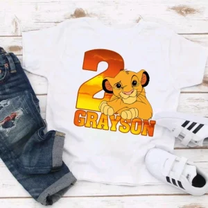 Personalized Boy's Lion King 2nd Birthday Shirt