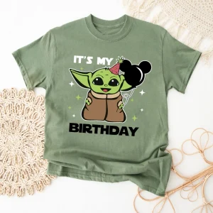 Personalized Baby Yoda Birthday Shirt Squad Gift