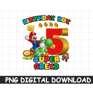 Super Mario Birthday Bash: The Ultimate Digital Files Collection for a 5th Birthday Boy