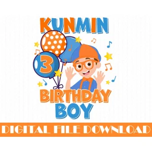 Blippi's Happy Birthday to Kunmin 3rd Birthday Party Pack