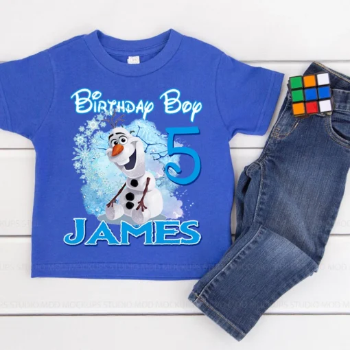 Personalized Olaf Birthday Shirt Frozen Family Theme