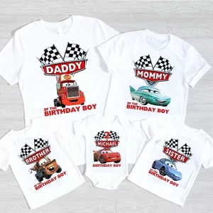 Personalized Disney Cars Birthday Shirt Perfect for Cars Family Matching and Birthday Boy Celebration