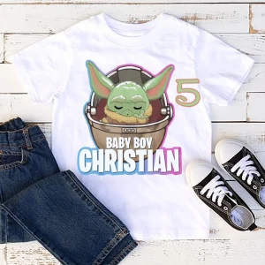 Personalized Star Wars Birthday Shirt For 5th Baby Boys
