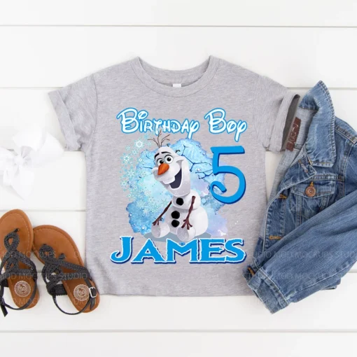 Personalized Olaf Birthday Shirt Frozen Family Theme