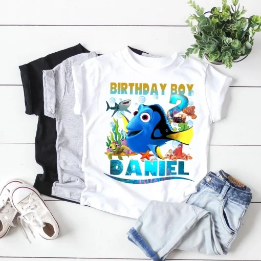 Personalized Finding Nemo and Finding Dory Birthday Shirt Custom Name Limited Edition