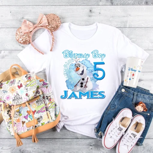 Personalized Olaf Birthday Shirt Frozen Family Theme