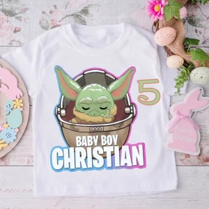 Personalized Star Wars Birthday Shirt For 5th Baby Boys